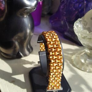Gold larger seed bead bracelet