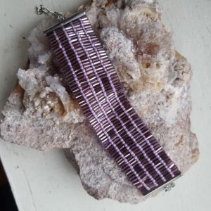 Lavender bugle bead bracelet
