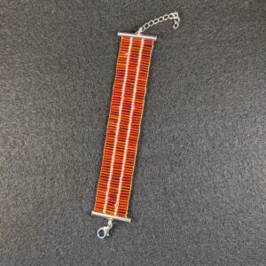 Red bugle bead bracelet